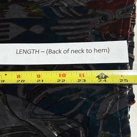 Chico's Velvet Burnout Button Down Whimsigoth Fairy Shirt Sz 0 = M Long Sleeve - Picture 12 of 13